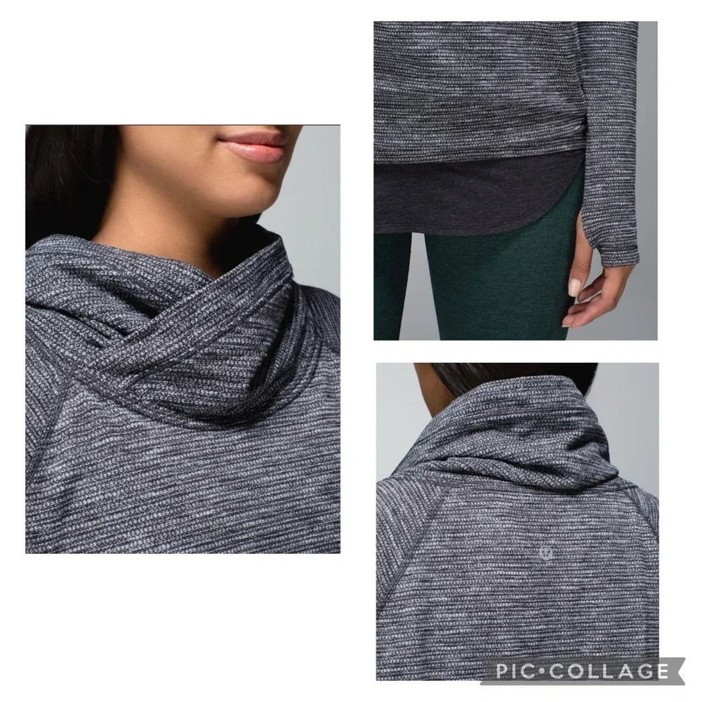 Lululemon Healthy Heart Pullover Coco Pique Black Size 6